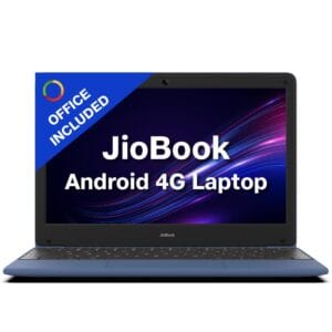 JioBook 11 Android 4G Laptop (Mediatek 8788 Octa-core 2 GHz/ARM Mali G72 MP3 @800 MHz/29.5cms 60 Hz/Thin and Light Laptop/ 4 GB LPDDR4/ 64 GB eMMC/JioOS/Dual Band Wi-Fi/Blue/...