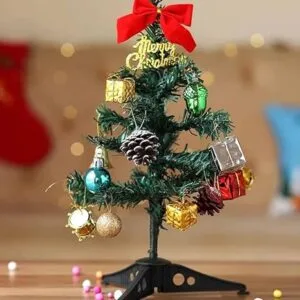 1 Feet Small Christmas Tree with 36 Snow Ornaments for Table Office Desk | Small Christmas Xmas Tree, Xmas Decorations Items for Home Decor Christmas Tree Decoration Items...