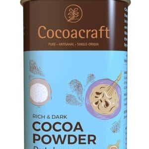 Cocoacraft Dark Cocoa Powder with 20% Cacao Butter (200g) 100% Dutch Process |Handmade Artisanal Cocoa Powder from Kerala | Used in Baking, cooking, etc.
