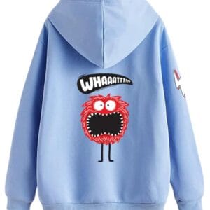 Veirdo® Cotton Fleece Oversize Loose Fit Hooded Sweatshirt Full Sleeves Cool & Stylish Graphic Printed Jumper Sweatshirt Winter Wear for Women